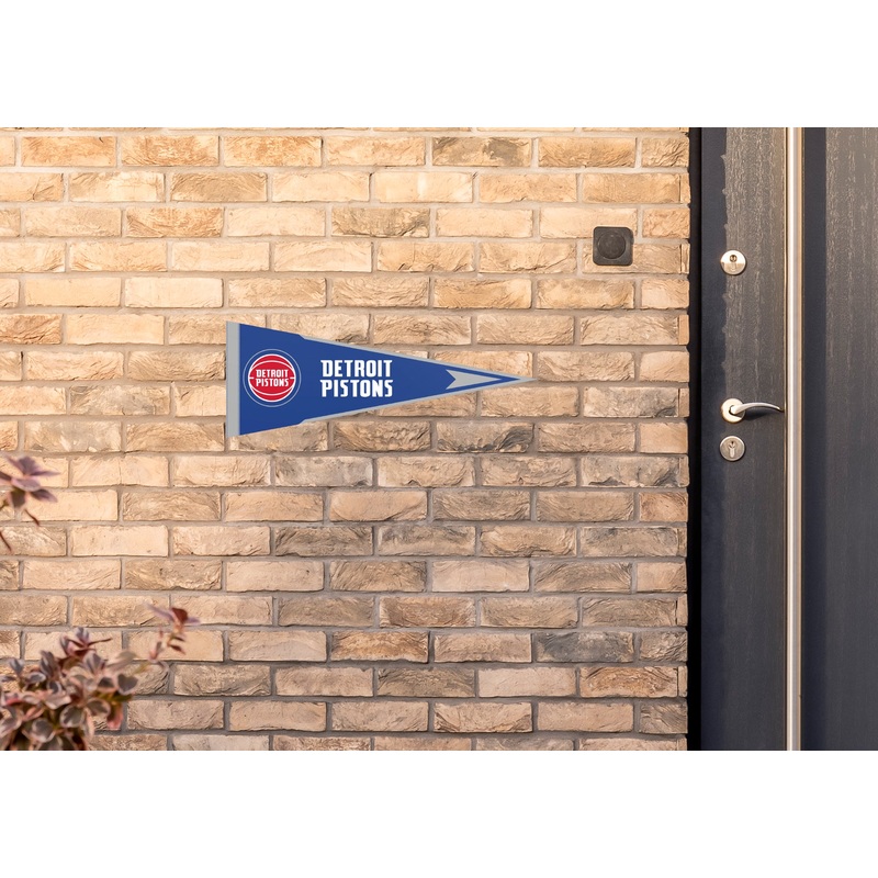 Detroit Pistons – Pennant – Outdoor Wall Decal – Official NBA – Scratch Resistant Alumigraphics Smooth