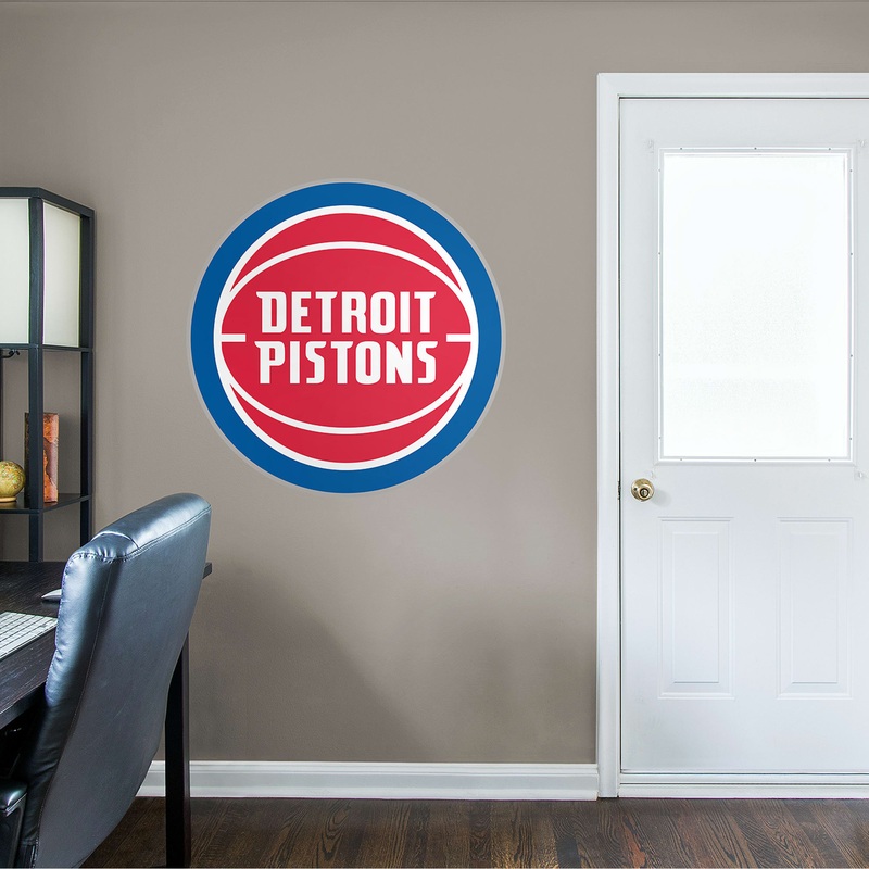 Detroit Pistons – RealBig Logo Collection – Official NBA – Reusable Vinyl Wall Decals