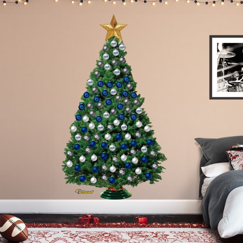 Indianapolis Colts – Decorate Your Own Christmas Tree – Official NFL – Reusable Vinyl Wall Decals