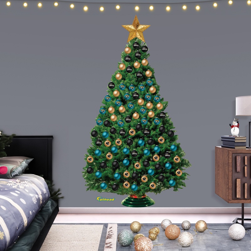 Jacksonville Jaguars – Decorate Your Own Christmas Tree – Official NFL – Reusable Vinyl Wall Decals