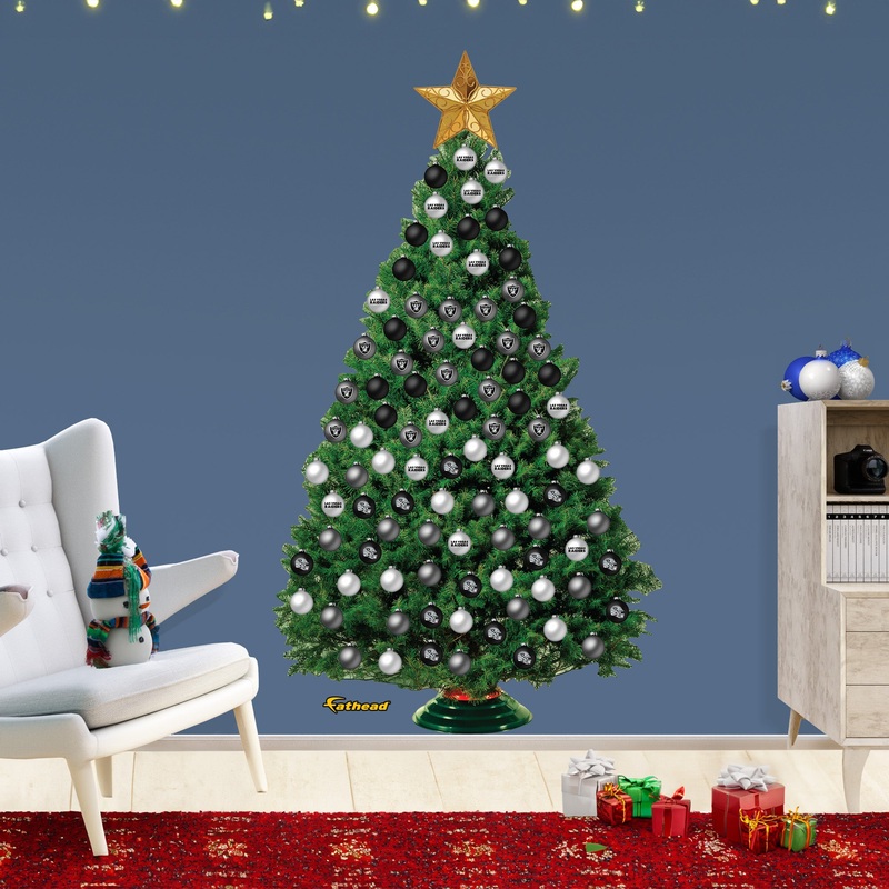 Las Vegas Raiders – Decorate Your Own Christmas Tree – Official NFL – Reusable Vinyl Wall Decals