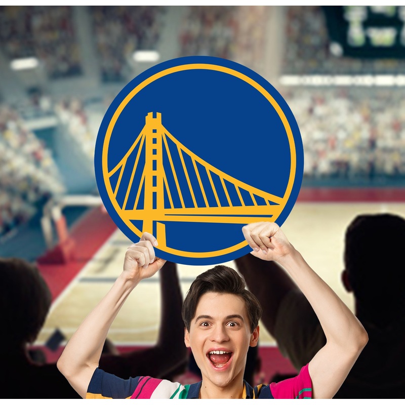 Logo – Big Head – Official NBA – Golden State Warriors – Foam Core Cutout