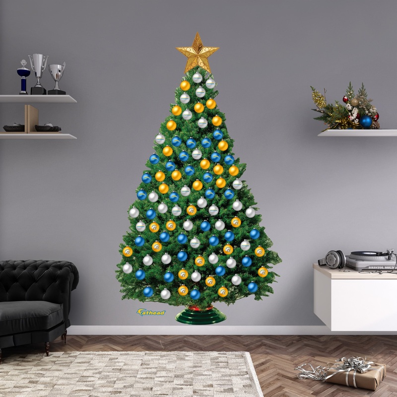 Los Angeles Chargers – Decorate Your Own Christmas Tree – Official NFL – Reusable Vinyl Wall Decals