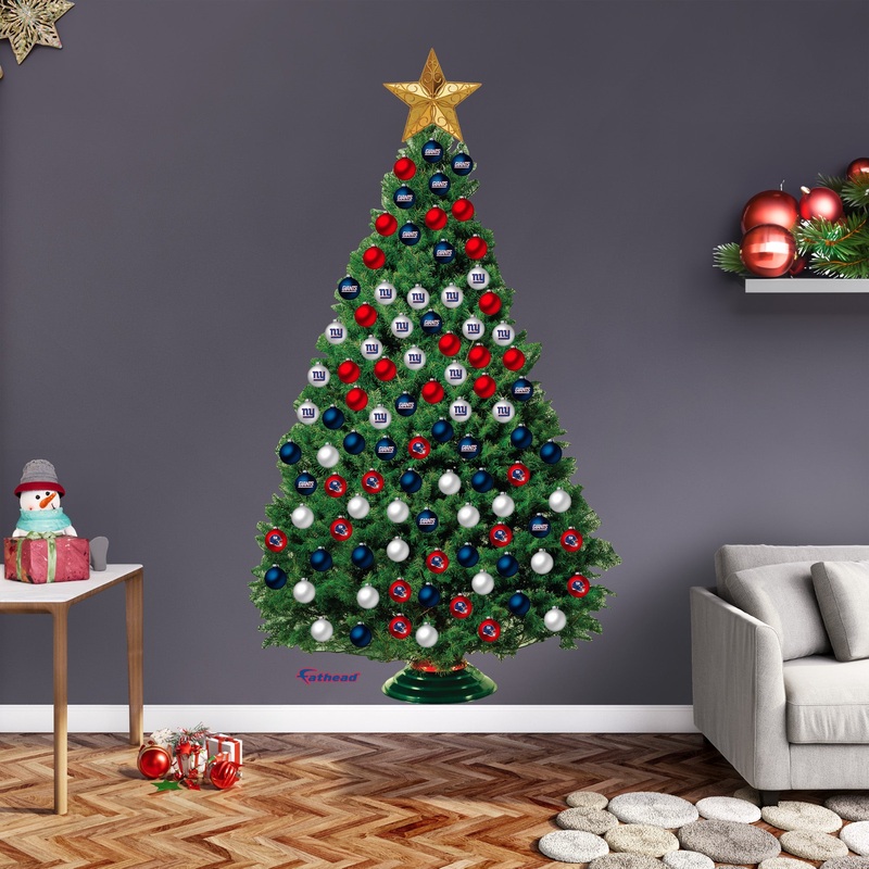New York Giants – Decorate Your Own Christmas Tree – Official NFL – Reusable Vinyl Wall Decals
