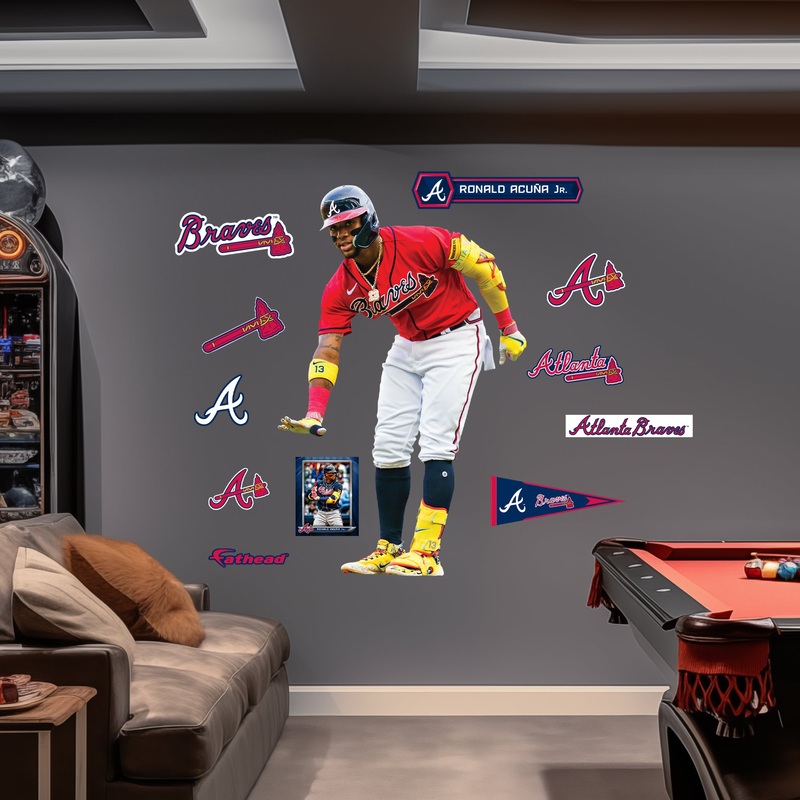 Ronald Acua Jr. – RealBig Too Small Collection – Official MLB – Atlanta Braves – Reusable Vinyl Wall Decals