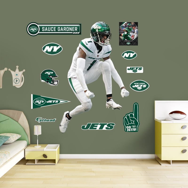 Sauce Gardner Celebration – RealBig Collection – Official NFL – New York Jets – Reusable Vinyl Wall Decals