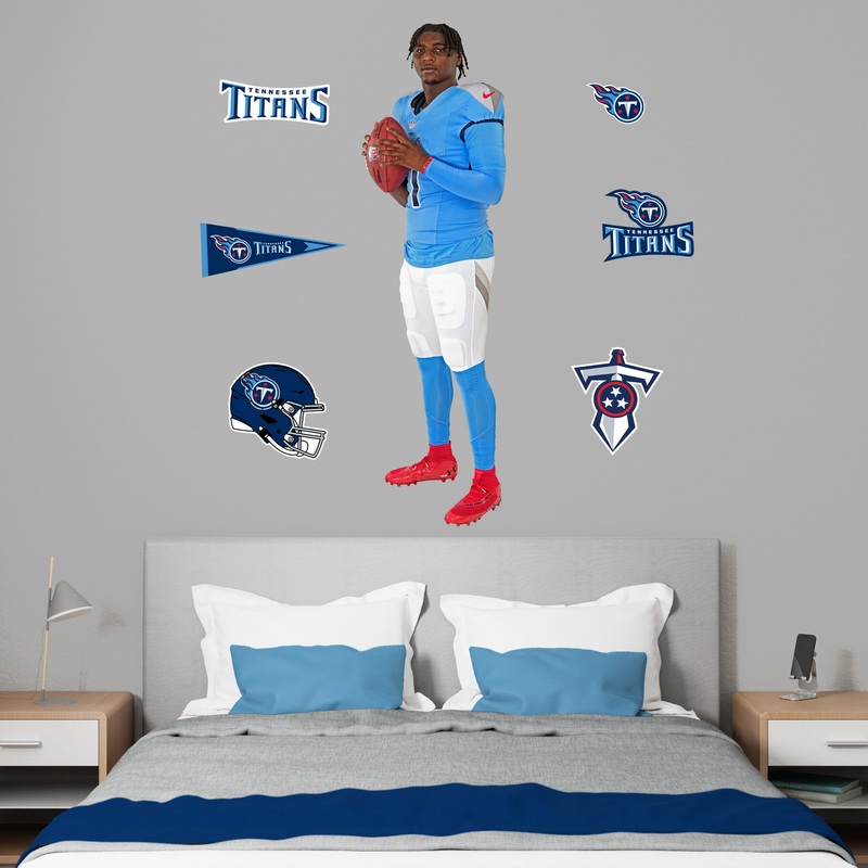Cam Ward – RealBig Rookie Premiere Collection – Official NFL – Tennessee Titans – Reusable Vinyl Wall Decals