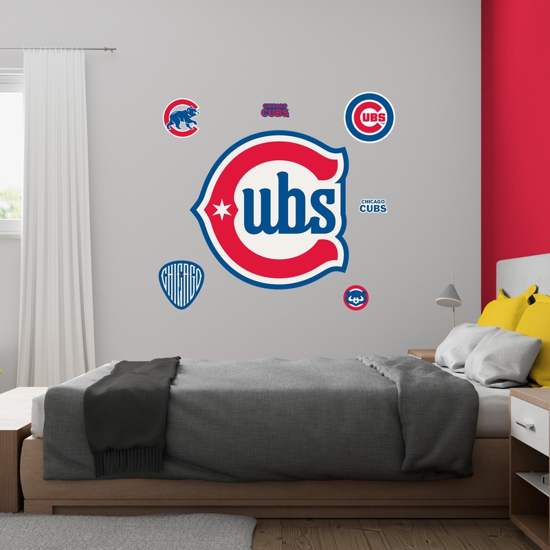 Chicago Cubs – RealBig Alternate Logo Collection – Official MLB – Chicago Cubs – Reusable Vinyl Wall Decals
