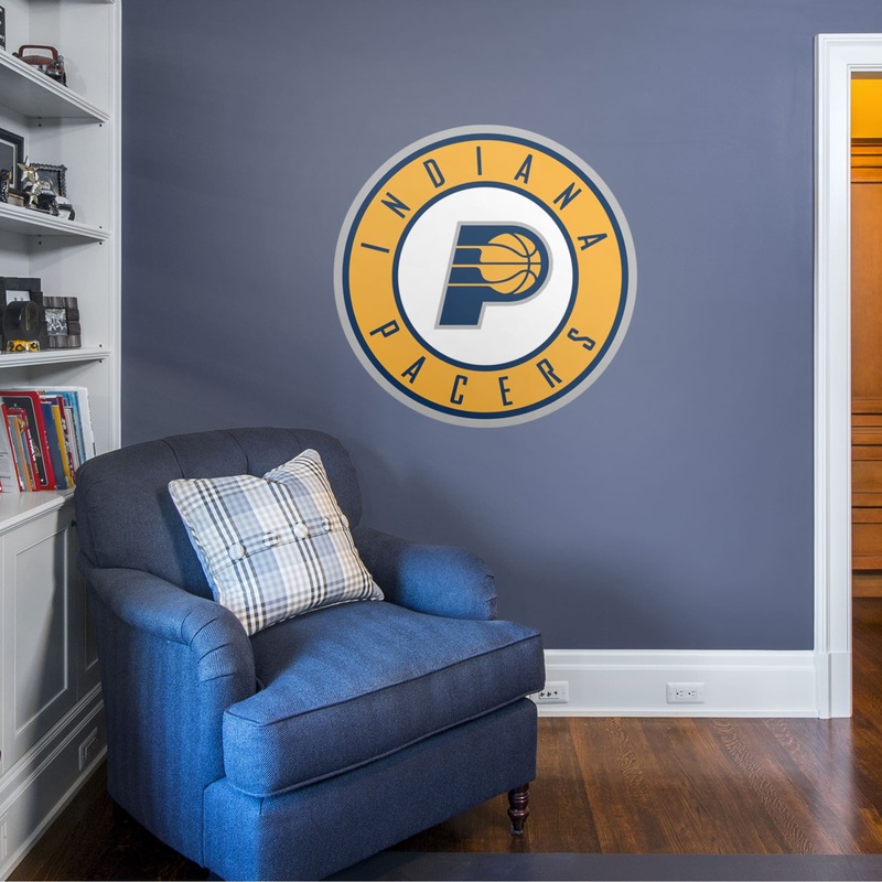 Indiana Pacers – RealBig Alternate Logo Collection – Official NBA – Reusable Vinyl Wall Decals