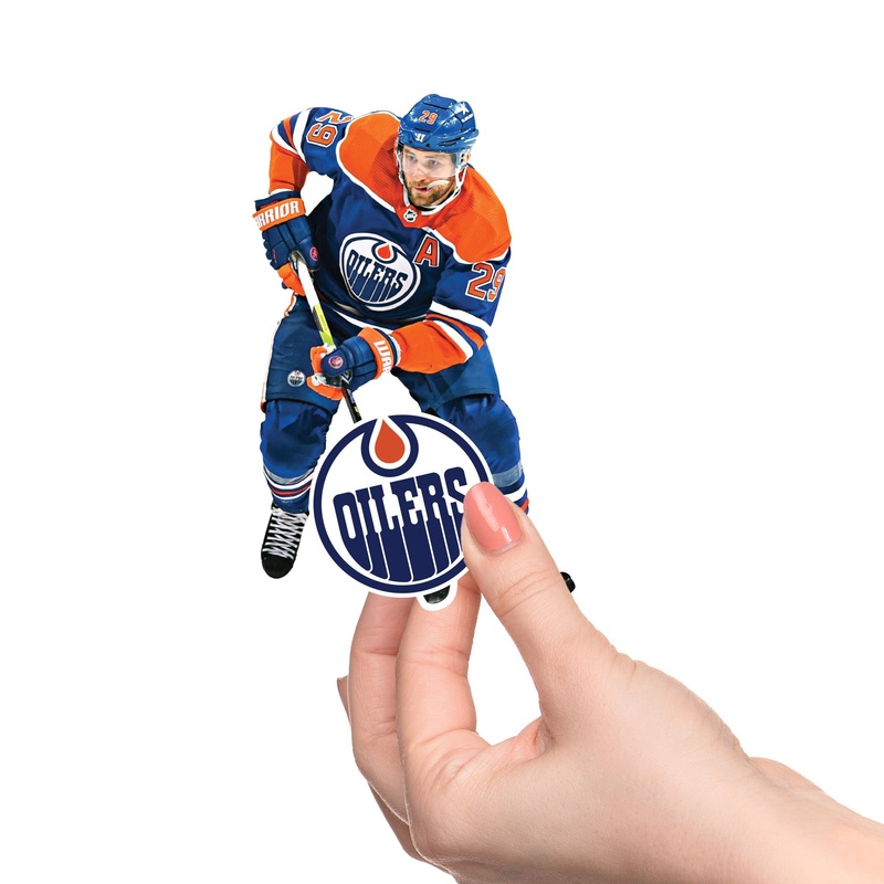 Leon Draisaitl – 5 Minis (Mixed Sizes) – Official NHL – Edmonton Oilers – Reusable Vinyl Decals