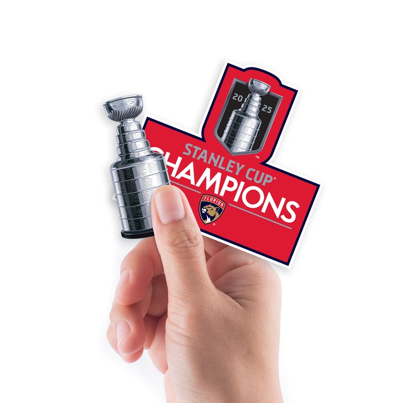 NHL 2025 Stanley Cup Champions – 5 Logo Minis (Mixed Sizes) – Official NHL – Florida Panthers – Reusable Vinyl Decals