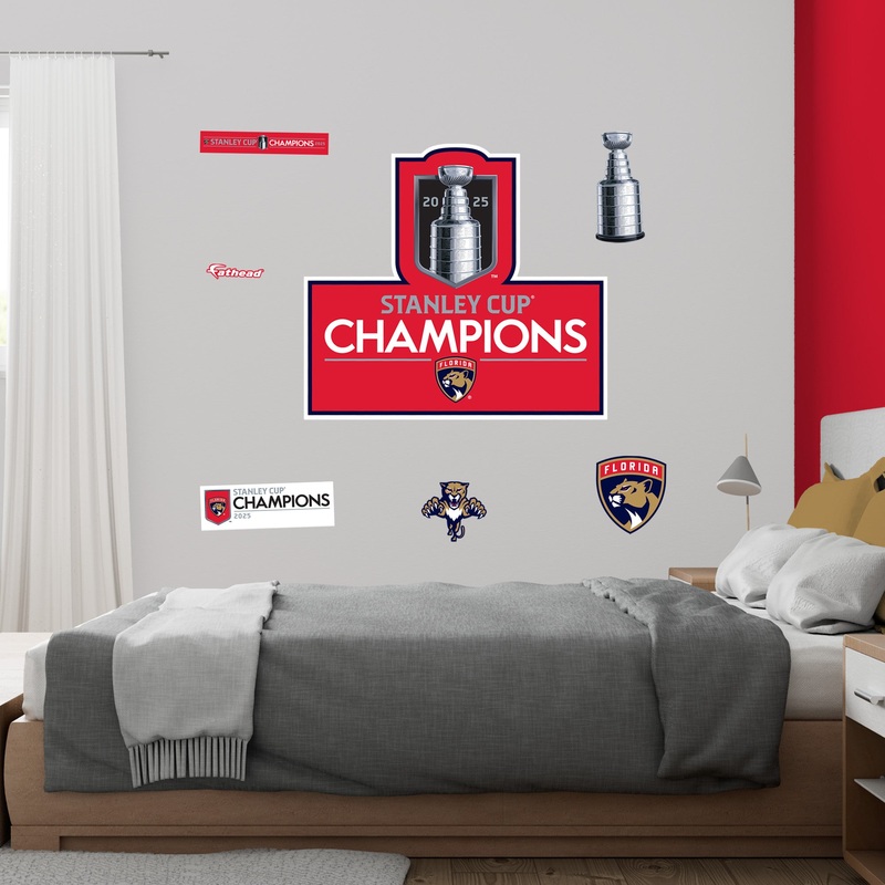 NHL 2025 Stanley Cup Champions – RealBig Logo Collection – Official NHL – Florida Panthers – Reusable Vinyl Wall Decals