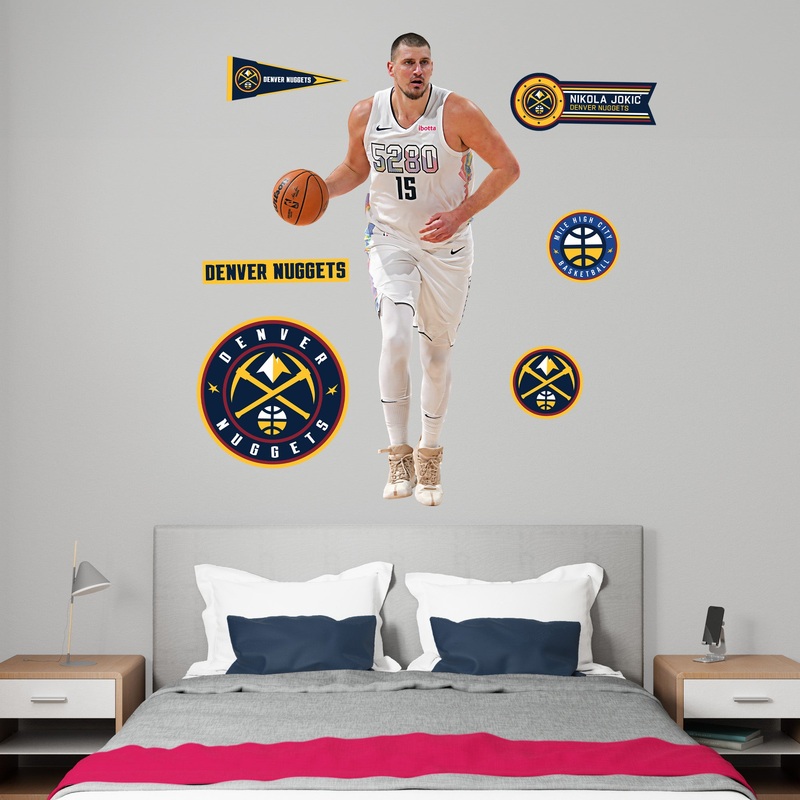 Nikola Jokic – RealBig City Jersey Collection – Official NBA – Denver Nuggets – Reusable Vinyl Wall Decals