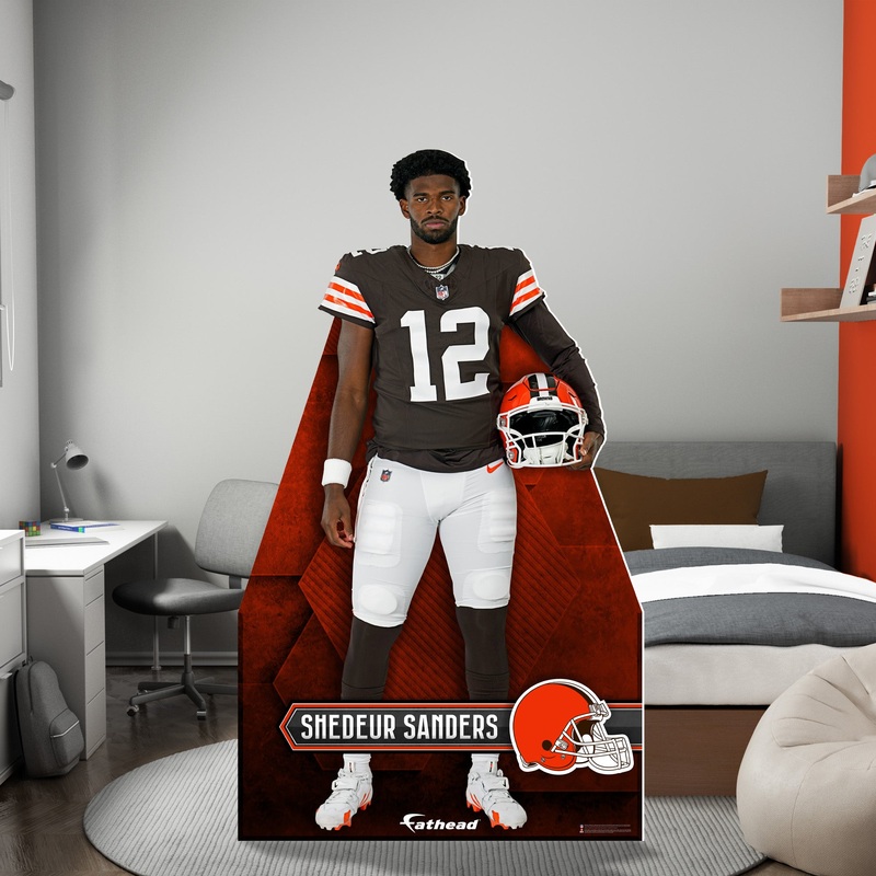 Shedeur Sanders – Rookie Premiere – Life-Size Stand Out – Official NFL – Cleveland Browns – Foam Core Cutout
