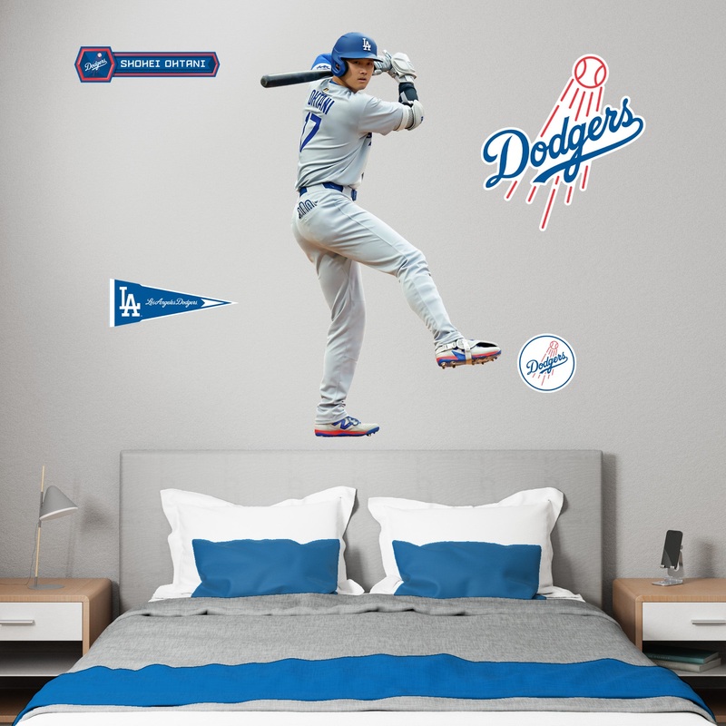 Shohei Ohtani – RealBig At Bat Collection – Official MLB – Los Angeles Dodgers – Reusable Vinyl Wall Decals