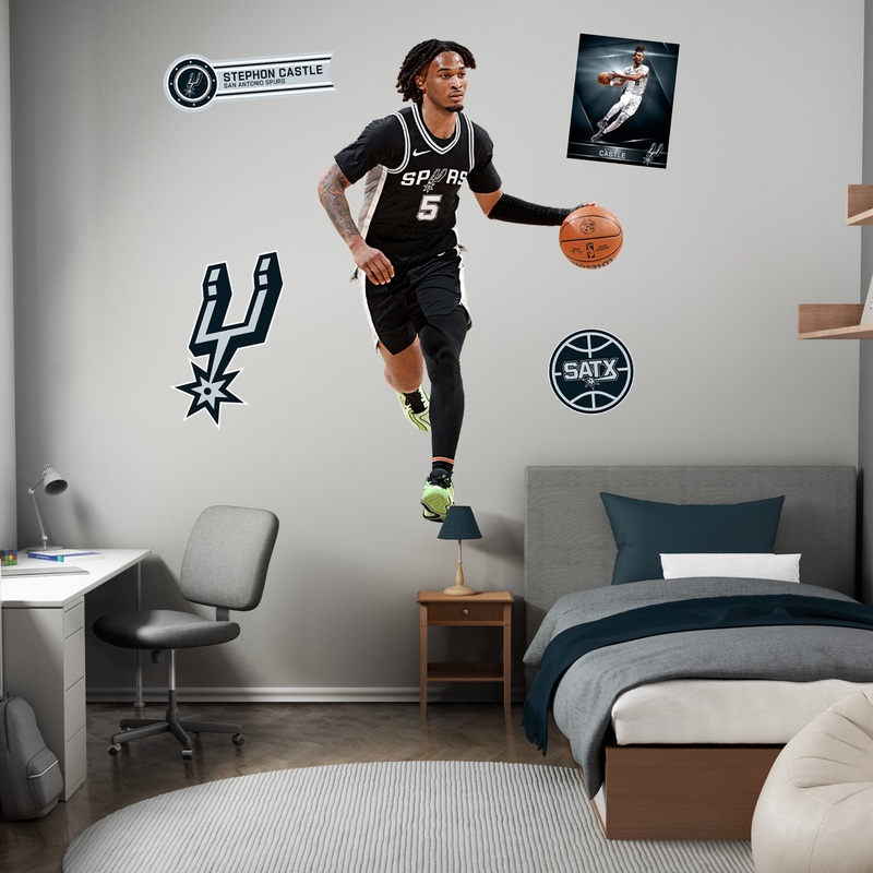 Stephon Castle – RealBig Collection – Official NBA – San Antonio Spurs – Reusable Vinyl Wall Decals