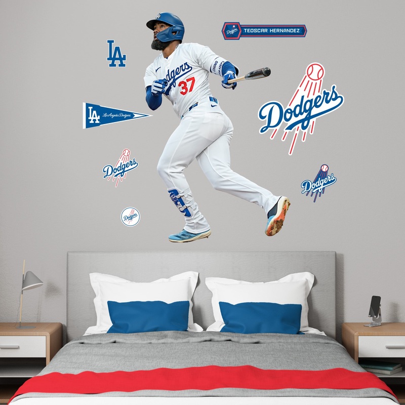 Teoscar Hernandez – RealBig Collection – Official MLB – Los Angeles Dodgers – Reusable Vinyl Wall Decals