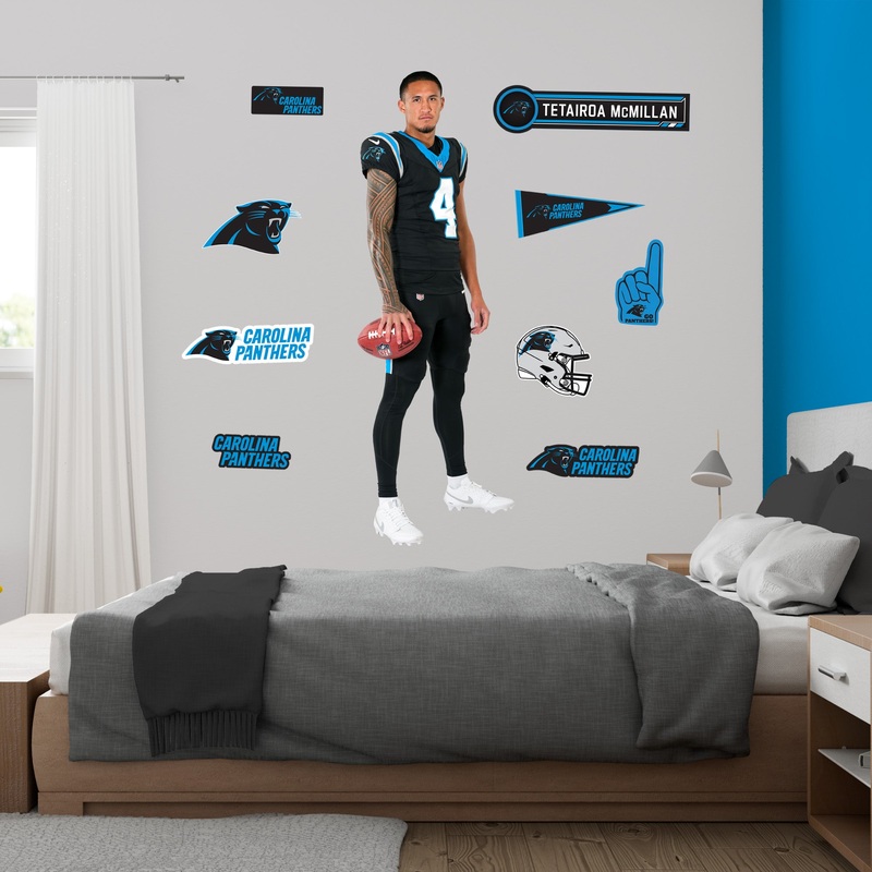 Tetairoa McMillan – RealBig Rookie Premiere Collection – Official NFL – Carolina Panthers – Reusable Vinyl Wall Decals