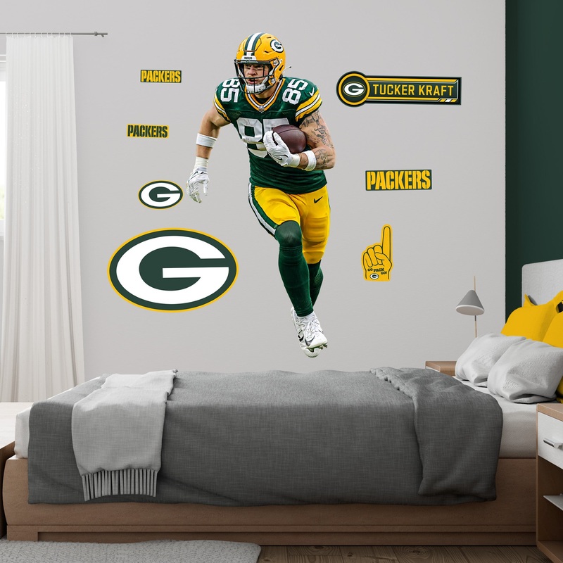 Tucker Kraft – RealBig Collection – Official NFL – Green Bay Packers – Reusable Vinyl Wall Decals
