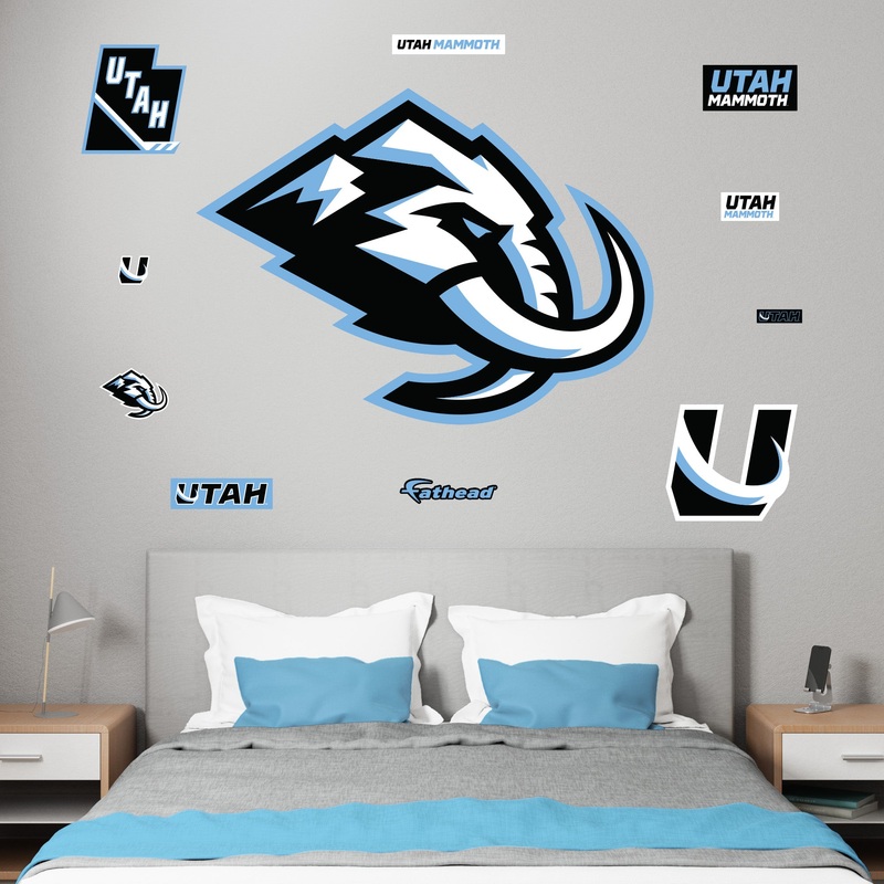 Utah Mammoth – RealBig Logo Collection – Official NHL – Utah Mammoth – Reusable Vinyl Wall Decals