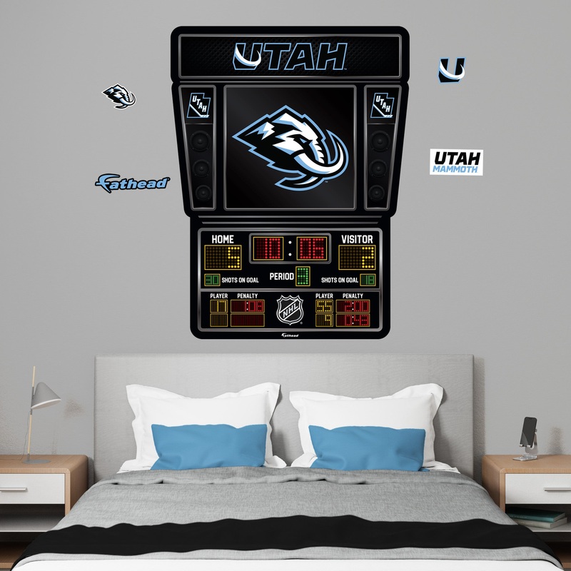 Utah Mammoth – RealBig Scoreboard Collection – Official NHL – Reusable Vinyl Wall Decals