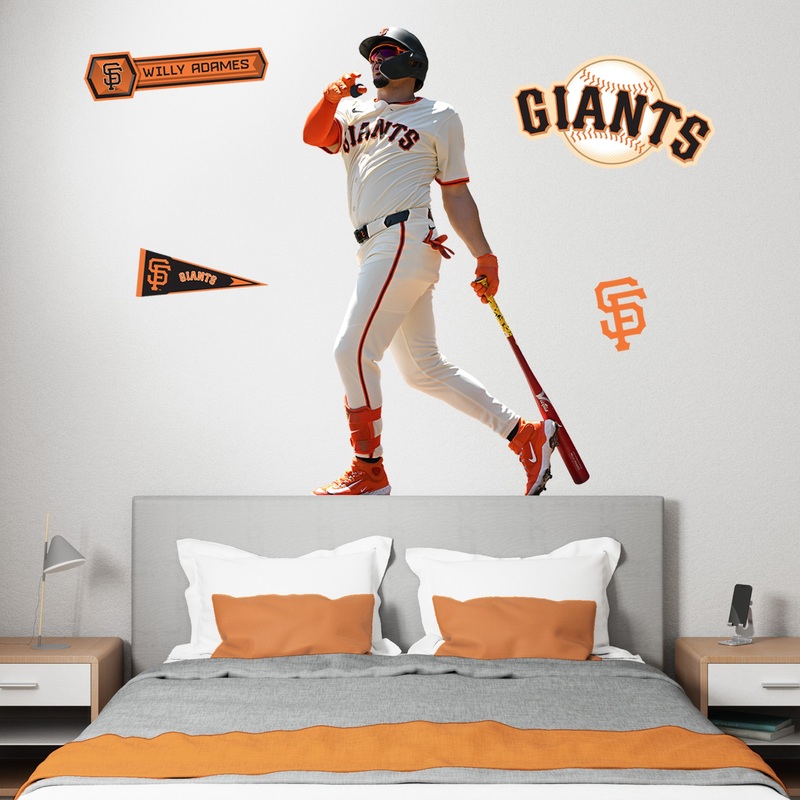 Willy Adames – RealBig Collection – Official MLB – San Francisco Giants – Reusable Vinyl Wall Decals