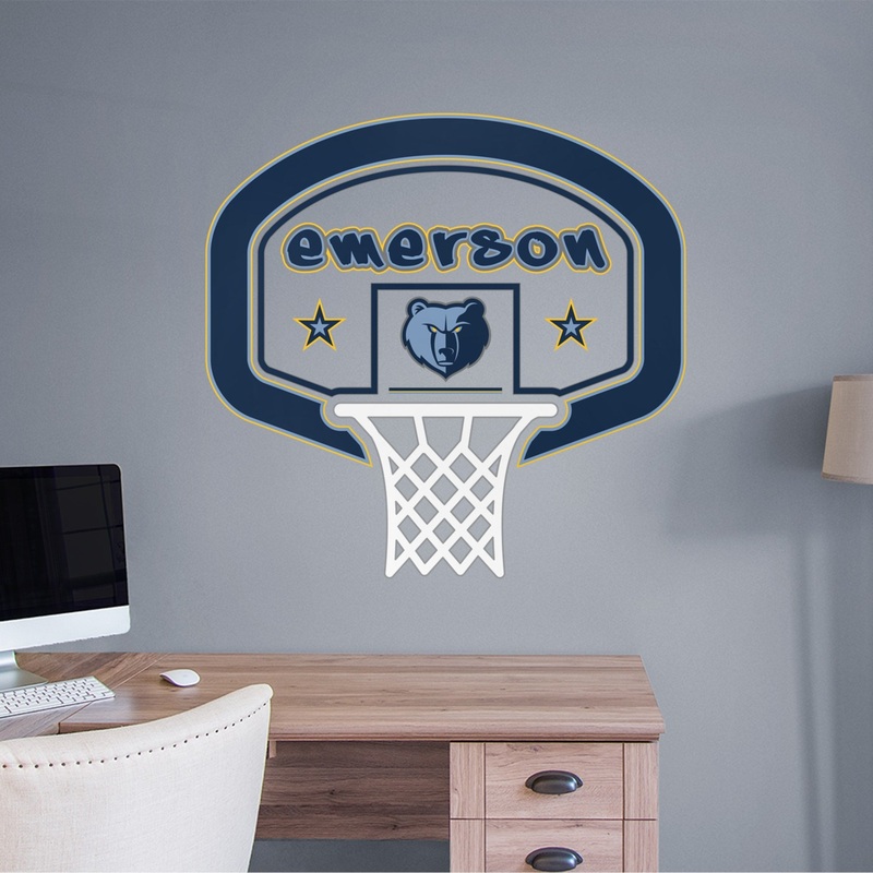Memphis Grizzlies – Badge – With Personalized Name – Official NBA – Vinyl Transfer Decal #1
