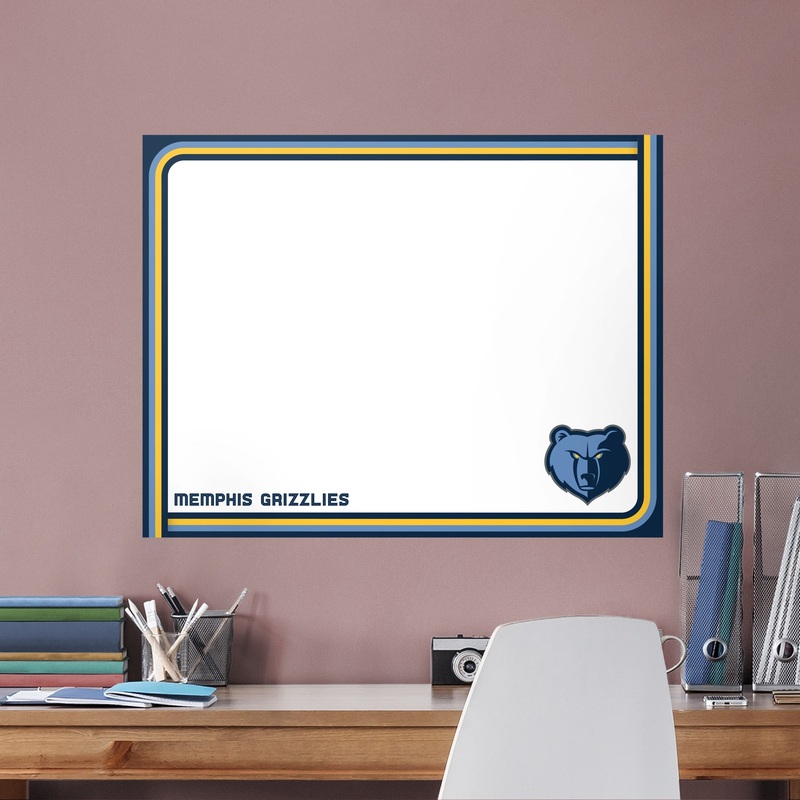Memphis Grizzlies – Dry Erase Whiteboard – Official NBA – Reusable Vinyl Wall Decal