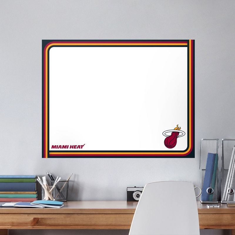 Miami Heat – Dry Erase Whiteboard – Official NBA – Reusable Vinyl Wall Decal