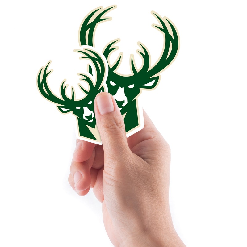 Milwaukee Bucks – 5 Logo Minis (Mixed Sizes) – Official NBA – Reusable Vinyl Decals