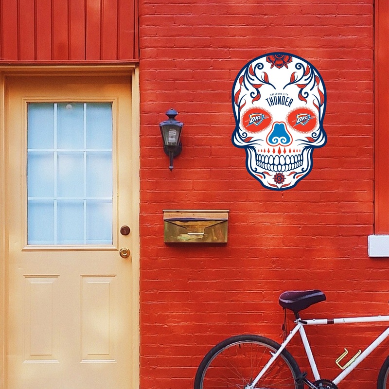 Oklahoma City Thunder – Sugar Skull Logo – Outdoor Wall Decals – Official NBA – Scratch Resistant Alumigraphics Smooth