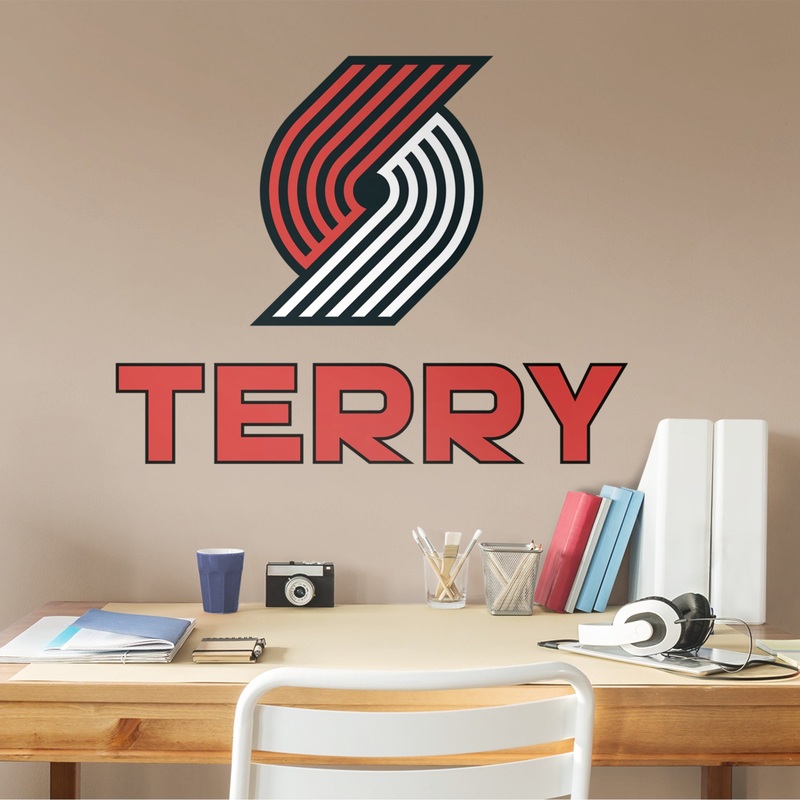 Portland Trail Blazers – Stacked Logo – With Personalized Name – Official NBA – Vinyl Transfer Decal