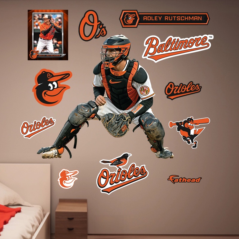 Adley Rutschman – RealBig Protect the Plate Collection – Official MLB – Baltimore Orioles – Reusable Vinyl Wall Decals