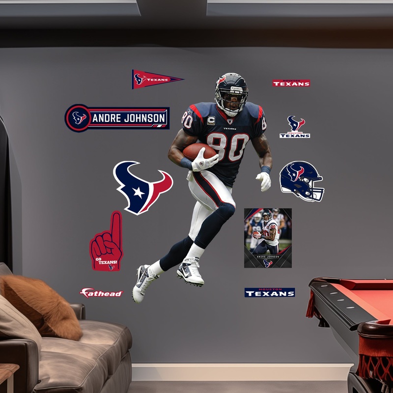 Andre Johnson – RealBig Legend Collection – Official NFL – Houston Texans – Reusable Vinyl Wall Decals