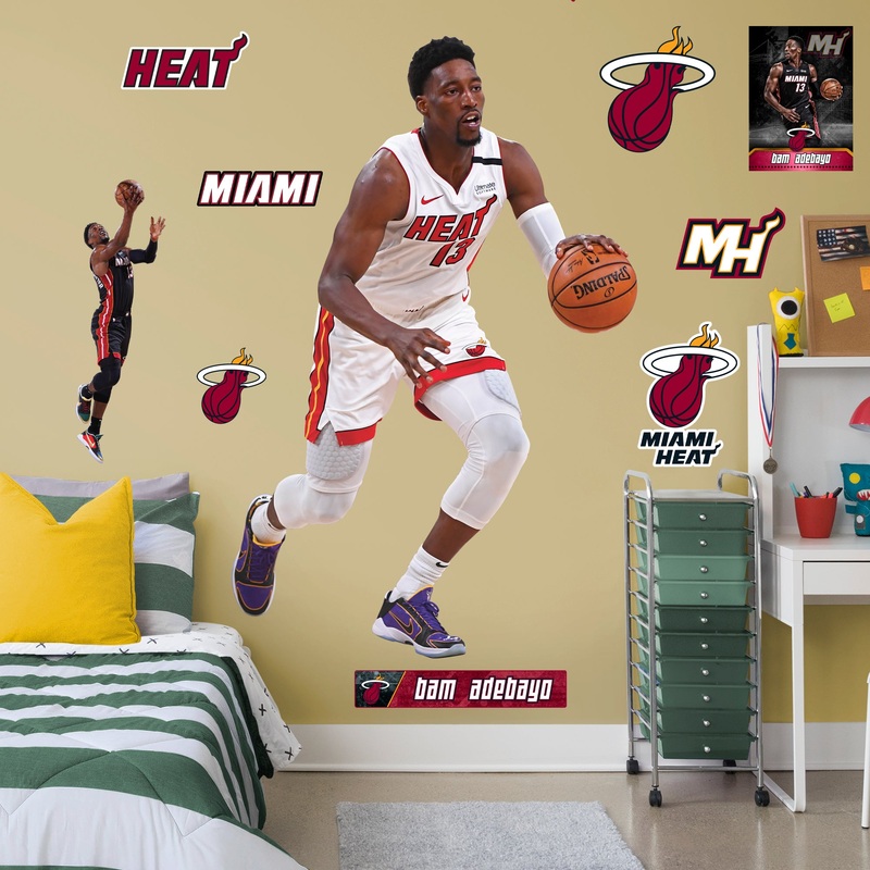 Bam Adebayo – RealBig Collection – Official NBA – Miami Heat – Reusable Vinyl Wall Decals