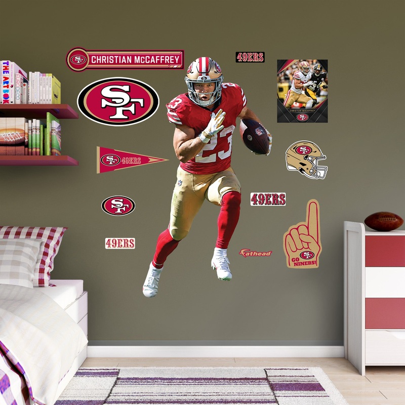 Christian McCaffrey – RealBig Collection – Official NFL – San Francisco 49ers – Reusable Vinyl Wall Decals #2
