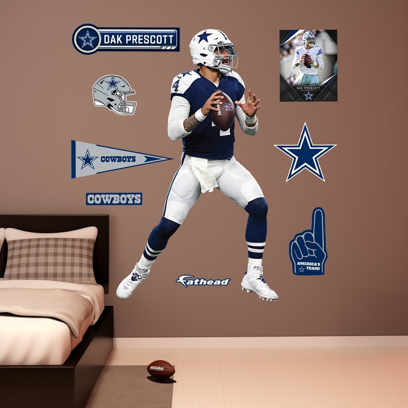 Dak Prescott – RealBig Thanksgiving Collection – Official NFL – Dallas Cowboys – Reusable Vinyl Wall Decals