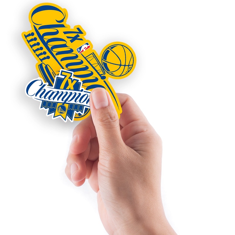Golden State Warriors – 5 Logo Minis (Mixed Sizes) – Official NBA – 2022 7X Champions – Reusable Vinyl Decals