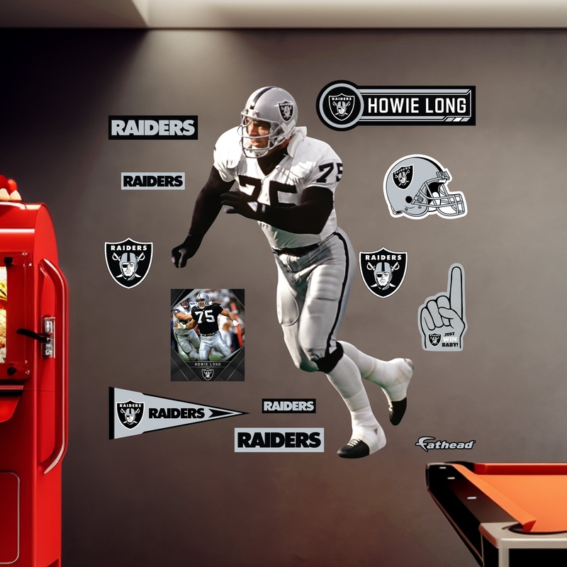 Howie Long – RealBig Legend Collection – Official NFL – Los Angeles Raiders – Reusable Vinyl Wall Decals