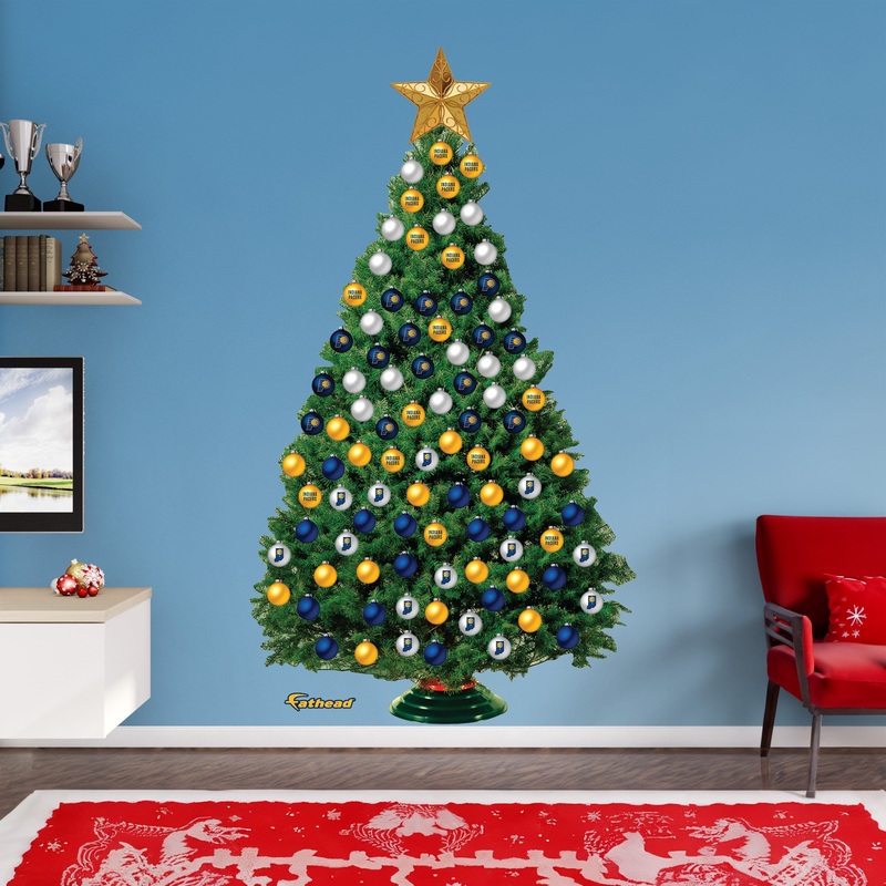 Indiana Pacers – Decorate Your Own Christmas Tree – Official NBA – Reusable Vinyl Wall Decals