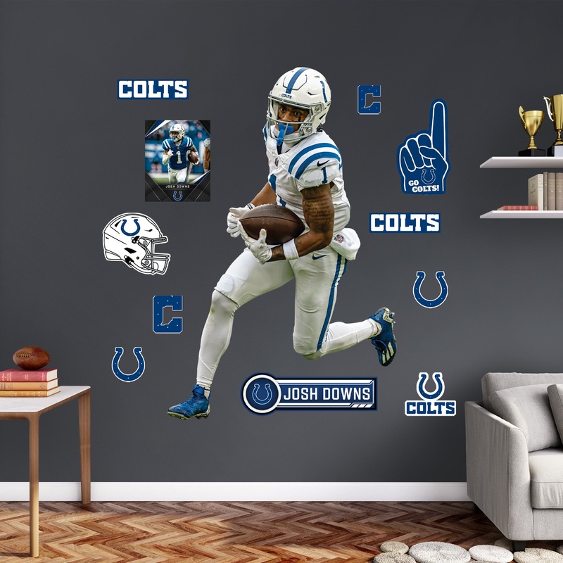 Indianapolis Colts – RealBig Josh Downs Collection – Official NFL – Reusable Vinyl Wall Decals