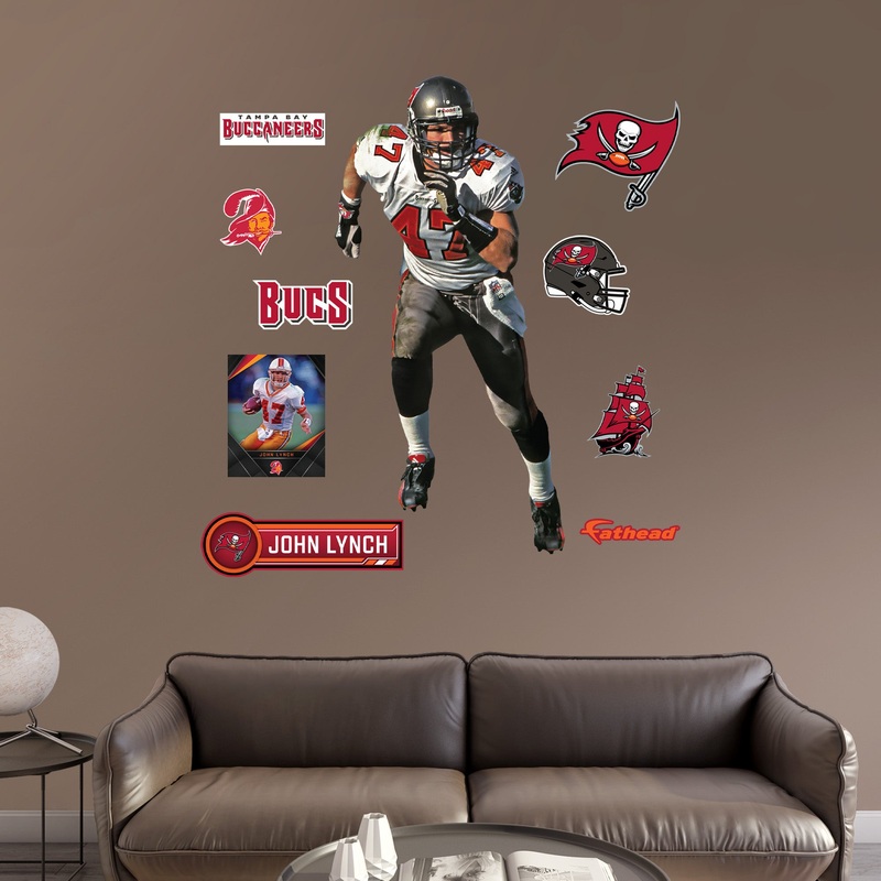 John Lynch – RealBig Legend Collection – Official NFL – Tampa Bay Buccaneers – Reusable Vinyl Wall Decals