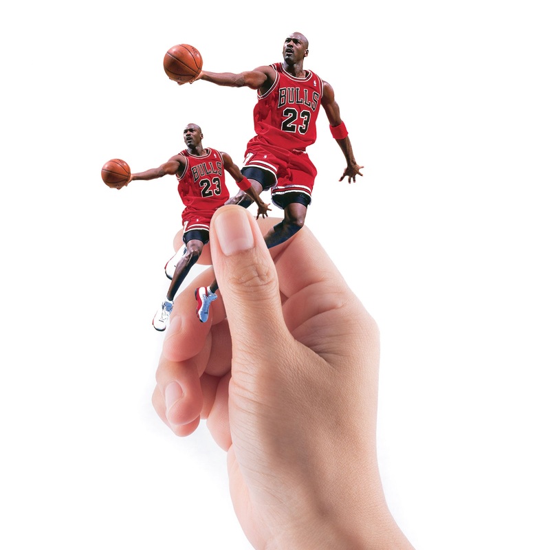 Michael Jordan – 5 Scoring Minis (Mixed Sizes) – Official NBA – Chicago Bulls – Reusable Vinyl Decals