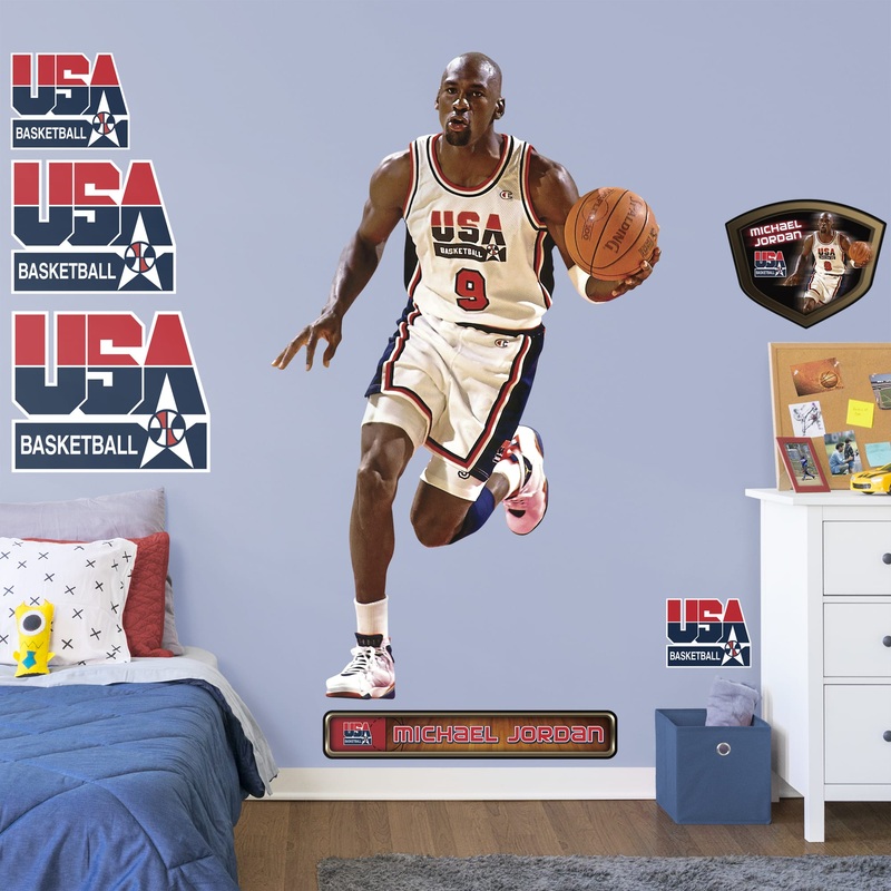 Michael Jordan – RealBig 1992 Dream Team Collection – Official NBA – USA Basketball – Reusable Vinyl Wall Decals