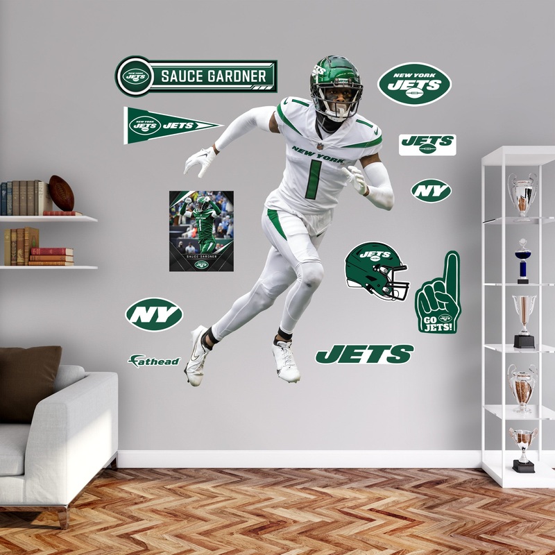 Sauce Gardner – RealBig Away Collection – Official NFL – New York Jets – Reusable Vinyl Wall Decals
