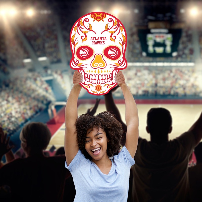 Skull – Big Head – Official NBA – Atlanta Hawks – Foam Core Cutout
