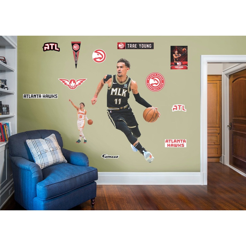 Trae Young MLK Jersey – RealBig Collection – Official NBA – Atlanta Hawks – Reusable Vinyl Wall Decals