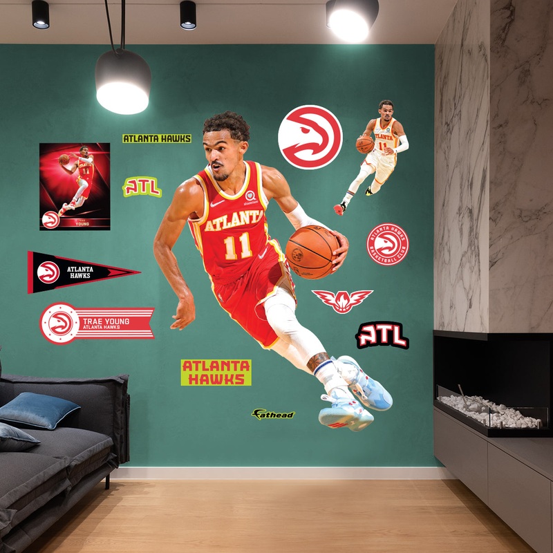 Trae Young – RealBig Collection – Official NBA – Atlanta Hawks – Reusable Vinyl Wall Decals #2