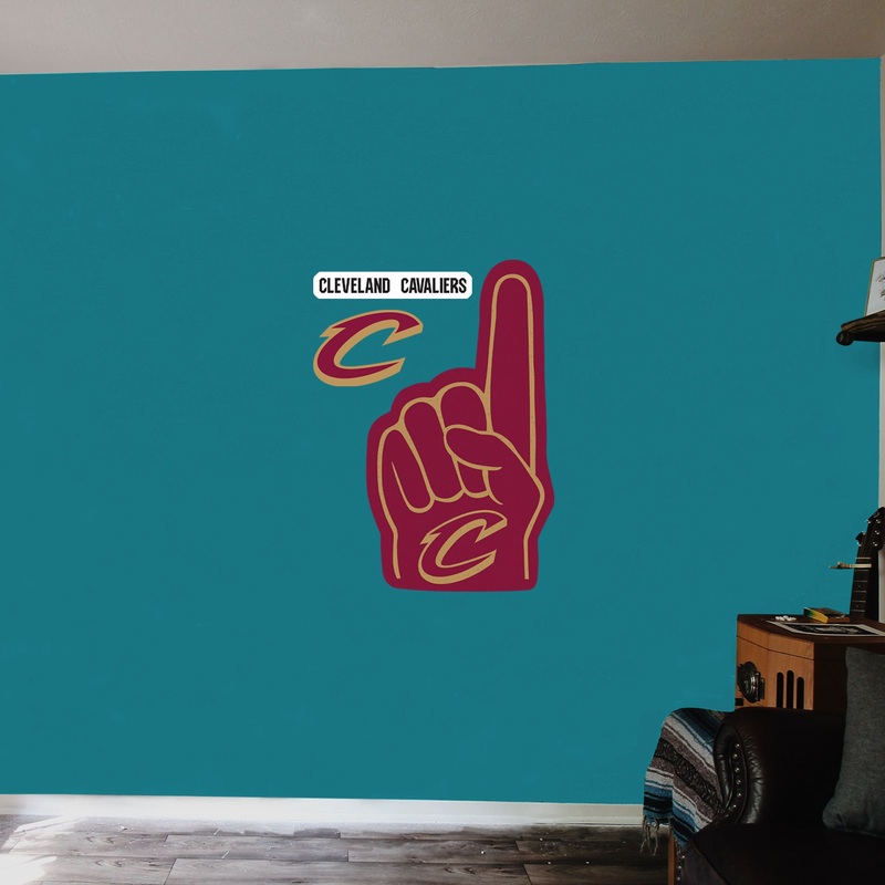 Cleveland Cavaliers – RealBig Foam Finger Collection – Official NBA – Reusable Vinyl Wall Decals
