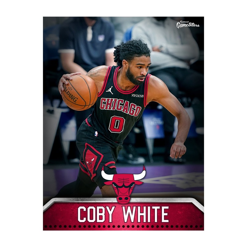 Coby White – GameStars Series – Peel & Stick Poster – Official NBA – Chicago Bulls – Reusable Vinyl Wall Decal